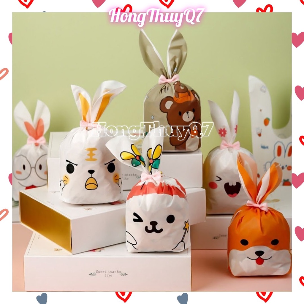 Túi tai thỏ nhiều hình ngộ nghĩnh đựng bánh kẹo mứt Tết quà tặng sinh nhật /10.30./- HongThuyQ7