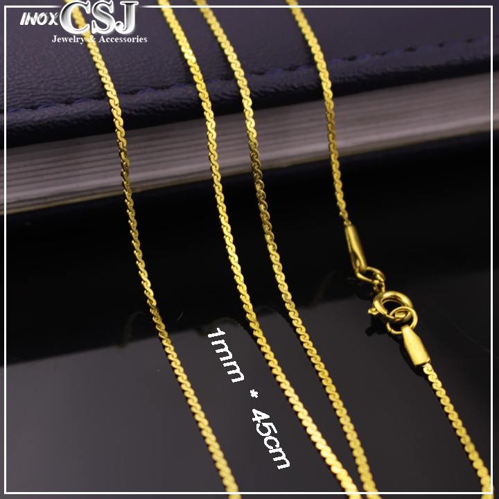 dây chuyền nữ inoxsố 8 nhỏ nhí khóa xịn màu vàng siêu đẹp, bền màu, chuẩn thời trang