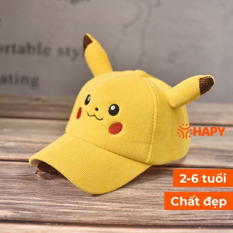 FREESHIP MŨ LƯỠI TRAI CHO BÉ HÌNH PIKACHU