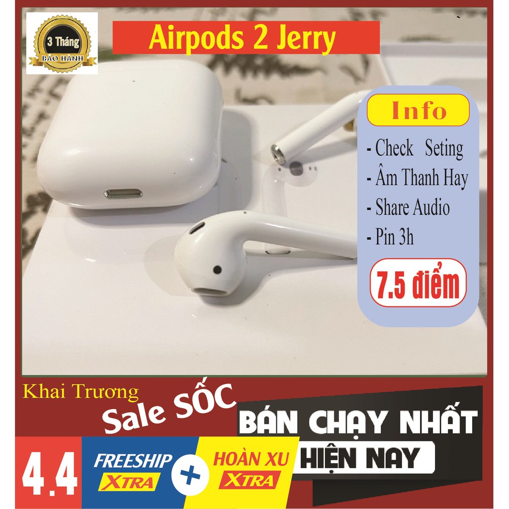 Tai nghe Bluetooth Không Dây Airpods 2 Hổ vằn 1562m | Pro ANC 1562A | Pro Jerry | Air 2 Jerry A8s - Navis PK