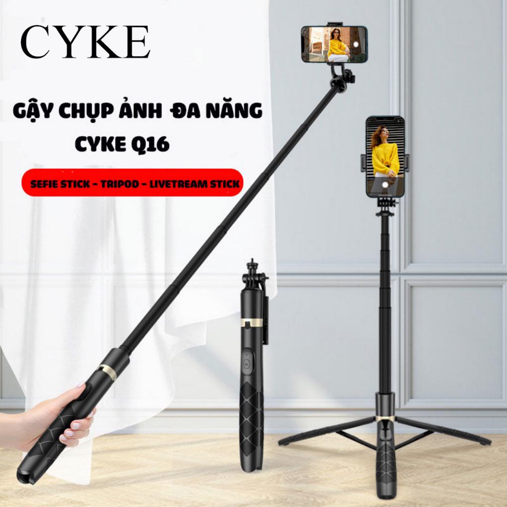 Gậy Chụp Ảnh  Đa Năng CYKE Q16 Dài 1m6 Dùng Cho Điện Thoại Máy Ảnh - Chất liệu Aluminium Bền Đẹp