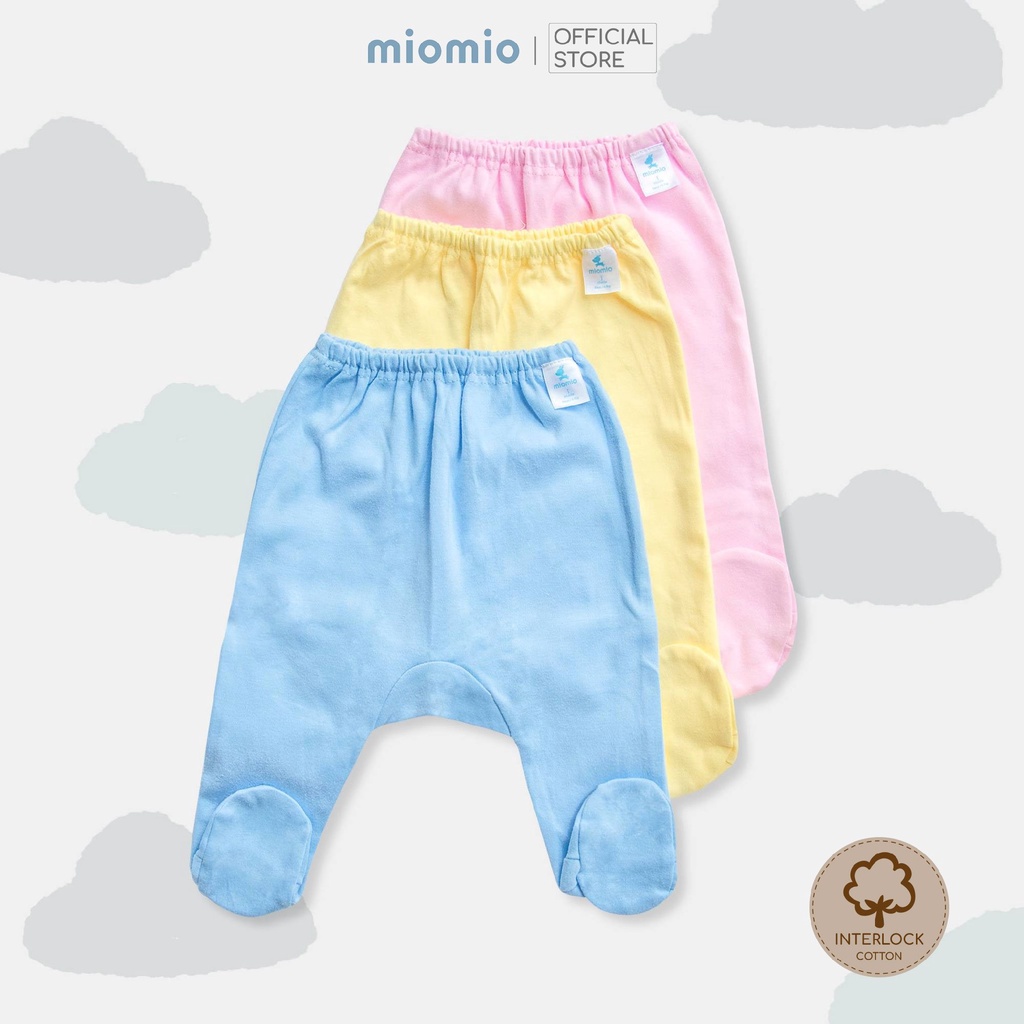 Quần Liền Vớ Trơn MIOMIO - Cho Bé Trai Bé Gái (Từ 0-12 Tháng), Vải Interlock Cotton.