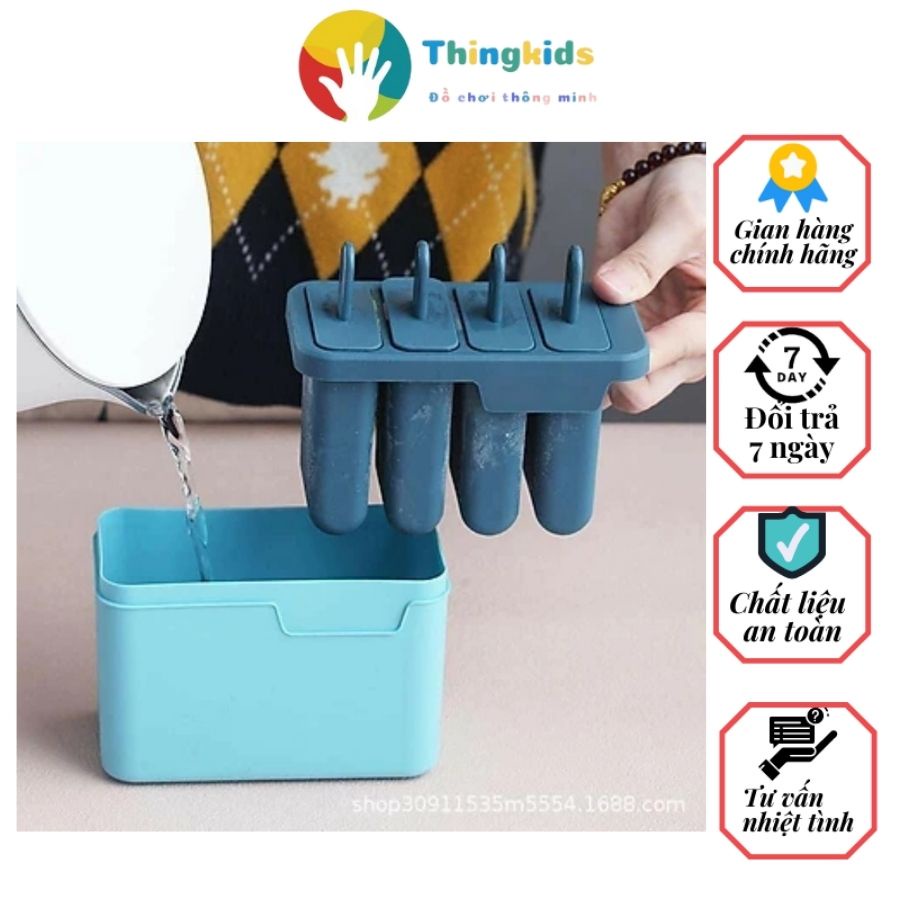 Khuôn làm kem 4 ngăn tiện lợi, xinh xắn giúp giải nhiệt mùa hè - Thingkdis