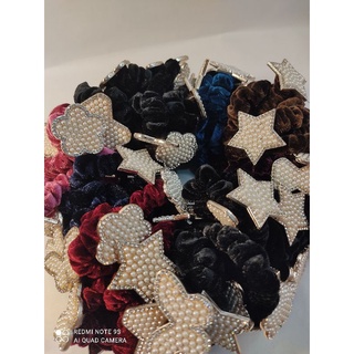 Dây Buộc Tóc Bằng Vải Nhung Đính Đá Siêu Bền Siêu Đẹp Và Có Giãn Đàn Hồi Cao Khi Sử Dụng