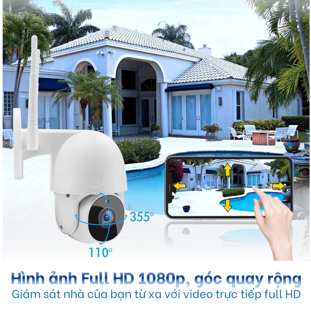 [Mã BMBAU300 giảm 7% đơn 499K] Camera an ninh ngoài trời Dancam PTZ Full HD 1080