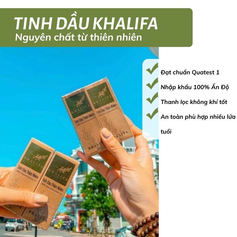 Tinh dầu thơm phòng Hoa Nhài Khalifa, tinh dầu thiên nhiên nguyên chẩt, an thần ngủ ngon, xông phòng, khử mùi lọ 10ml