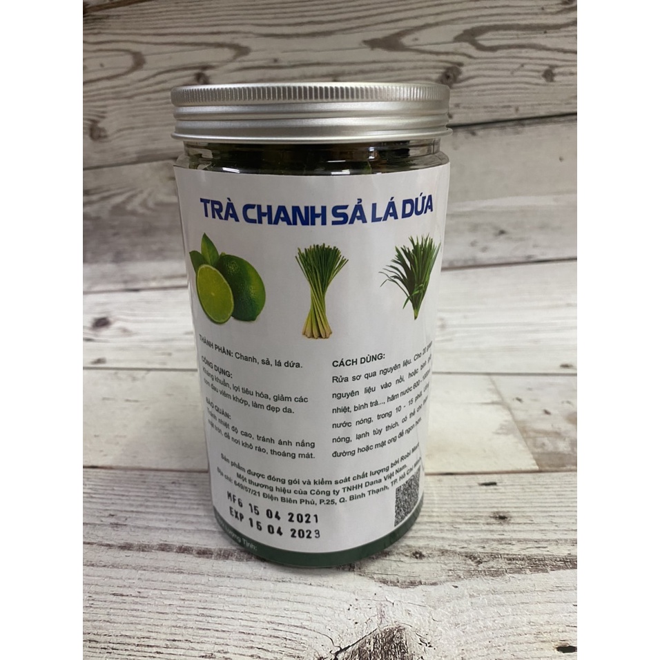 Trà chanh sả lá dứa Robimart hộp 110gram detox tăng cường sức khỏe