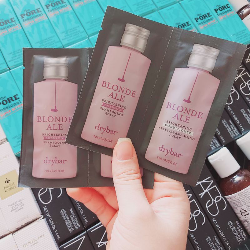 [ Sample 7ml * 2 ] Sét Dầu Gôi_Dầu Xả Cho Tóc Nhuộm Drybar Blonde Ale Brightening Shampoo