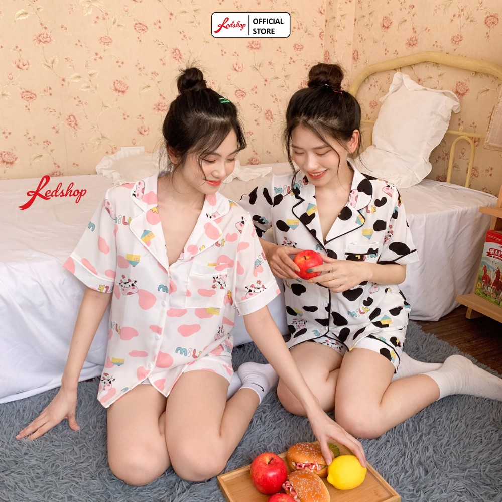 Bộ Ngủ Nữ ngắn Pijama lụa Thái dẻo Cao Cấp Gấu Bear Có Bigsize REDSHOP | BigBuy360 - bigbuy360.vn