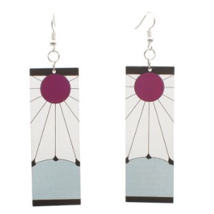 Khuyên Tai Acrylic Họa Tiết Hoạt Hình Ghost Destramen Độc Đáo