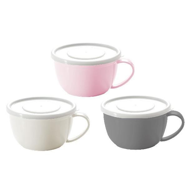 Cốc súp có nắp đậy 360ml dùng được trong lò vi sóng tiện lợi để nấu mỳ, hâm cháo, hâm bột cho bé hàng nội địa Nhật Bản