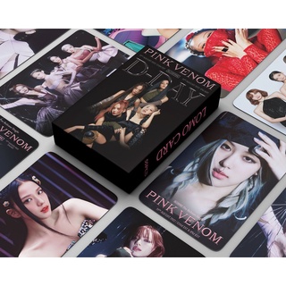 55 Cái/hộp Kpop Ảnh Thẻ 2022 Album Mới Sinh Ra Hồng Lomo Card Hồng Nọc Độc Hoa Hồng Jisoo PhotoCards