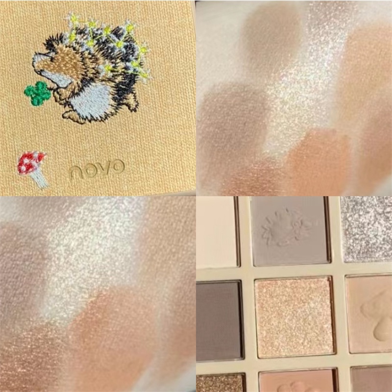 Novo® Bảng Phấn Mắt 9 Màu Lì Tự Nhiên Không Thấm Nước 13g 5419
