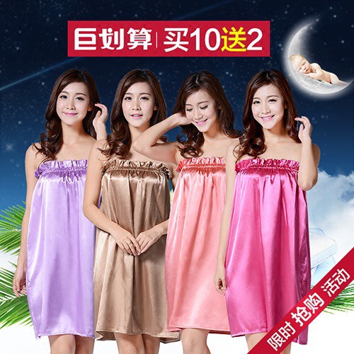 Đầm lụa SPA, váy xông chuyên dùng spa bộ đồ giảm béo lụa Cathang8