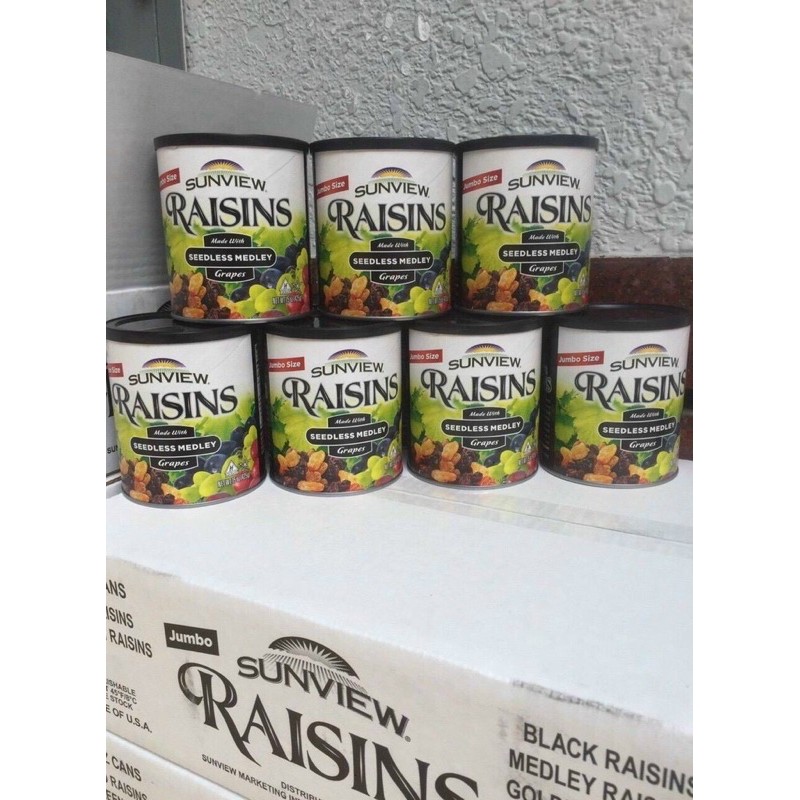 🍇🍇 HỦ 425gr NHO KHÔ SUNVIEW RAISINS