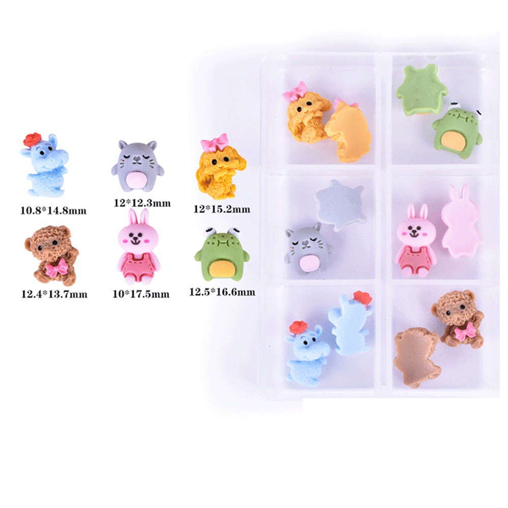 [Hàng mới về] Phụ Kiện Trang Trí Móng Tay Nghệ Thuật Hình Totoro Hoạt Hình 3D Xinh Xắn