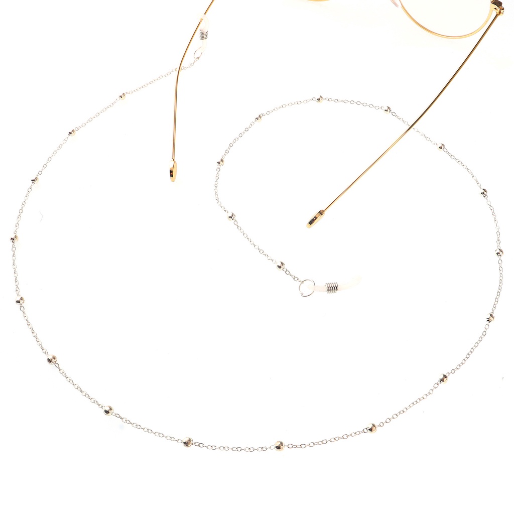 Chuỗi dây kim loại đeo mắt kính/khẩu trang đính ngọc trai giả tiện dụng