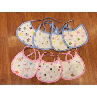 Yếm cotton sơ sinh buộc dây cho bé