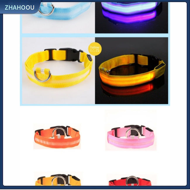 ☃Nhà☃ Vòng Cổ Có Gắn Đèn Led Phát Sáng Nhiều Màu Có Thể Điều Chỉnh Kích Thước Cho Chó Lớn / Nhỏ