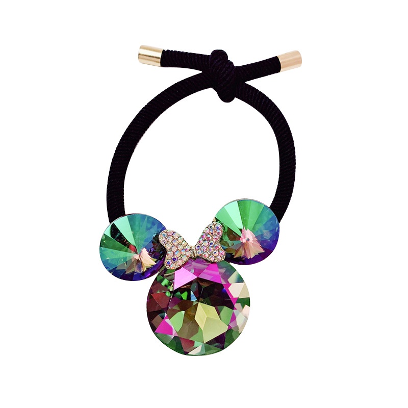 Dây Thun Cột Tóc Đính Đá Pha Lê Hình Chuột Mickey Dễ Thương