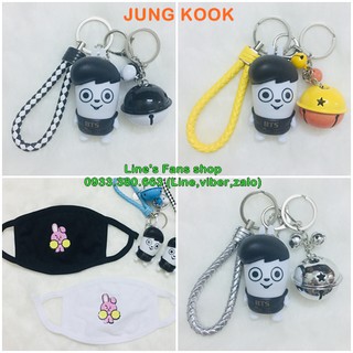 Móc khóa BTS + strap holo_Mẫu mới (KM tặng Sticker & hình xăm BT21 BTS, khách tự chọn mẫu)