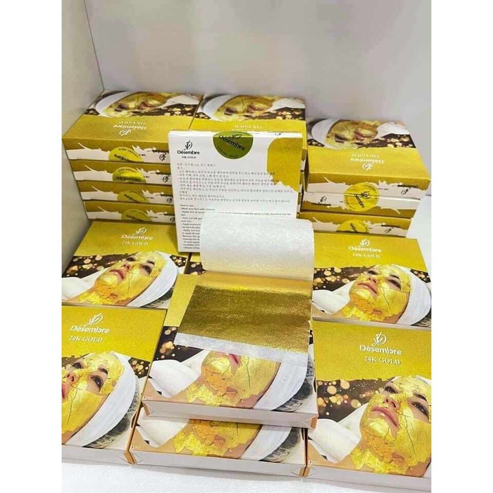 Combo 100 Miếng Mặt Nạ Vàng Lá 24k Nguyên Chất