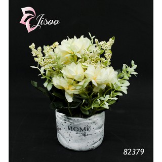 Hoa lụa Hàn Quốc cả chậu và hoa | Hoa sen tàu lụa trang trí