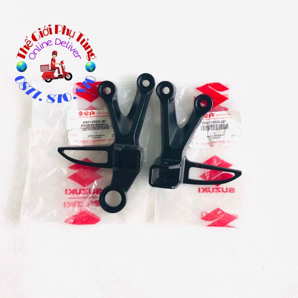 Pát gác chân sau Raider fi - Satria fi Zin Suzuki indo - 43811-25G20-291/ 43821-25G30-291