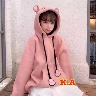 Áo hoodie tai gấu