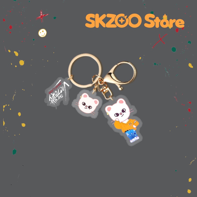 Móc Khóa Hình Hoạt Hình Bằng Acrylic Hai Mặt Dễ Thương Cho Bé