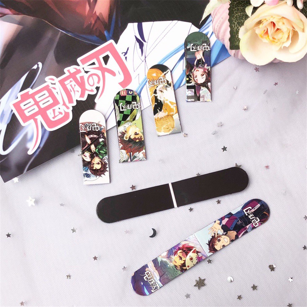 Set 6 Thẻ Đánh Dấu Sách Từ Tính Hình Demon Slayer Kamado Tanjirou Kimetsu No Yaiba Đặc Biệt Nhiều Màu