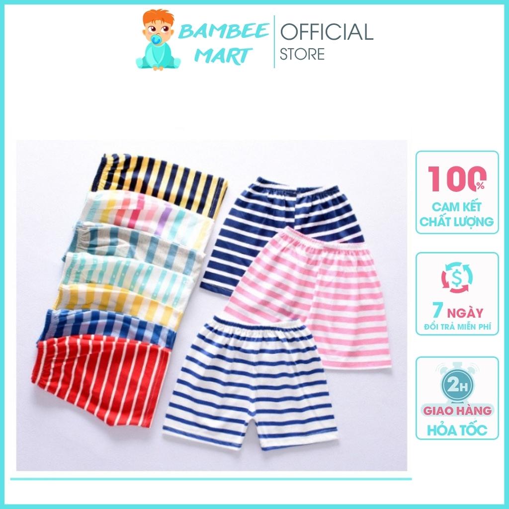 Quần chục cho bé trai bé gái đùi kẻ cotton 100% 6kg đến 18kg BamBee Mart