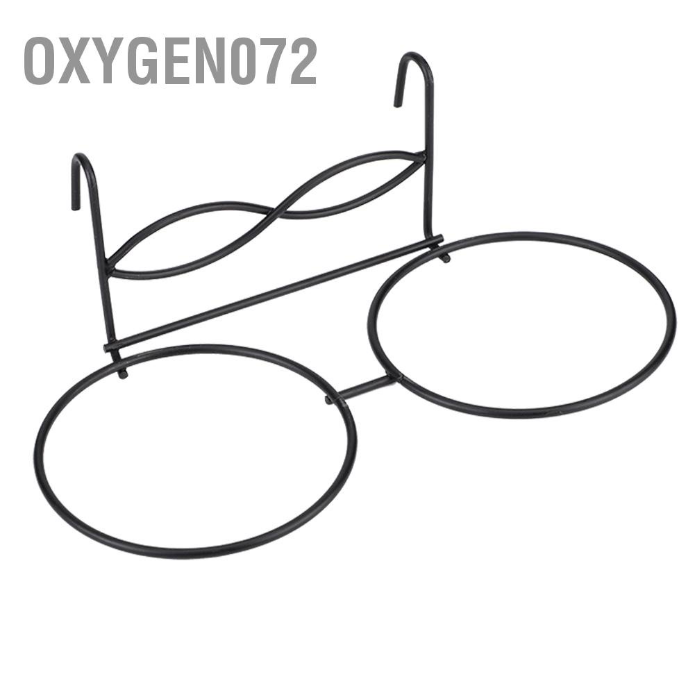 Oxygen072 Hộp đựng thức ăn treo kép bằng thép không gỉ có móc cho mèo Cún con Lồng