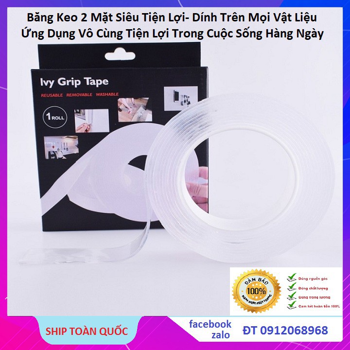 Băng Dính Đa Năng Siêu Chắc-BĂNG KEO IVY GRIP TAPE-CUỘN 3M