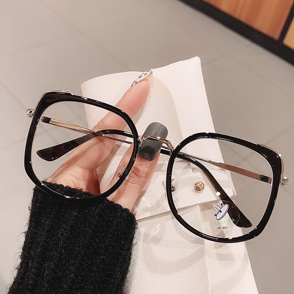 Mắt Kính Gọng Nhựa Trong Suốt Phong Cách Retro Dành Cho Nam Nữ