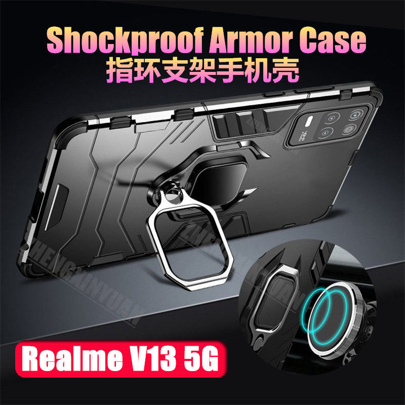 Ốp Điện Thoại Cạnh Mềm In Hình Iron Man Có Vòng Đỡ Cho Realme V13 5g Realmev13