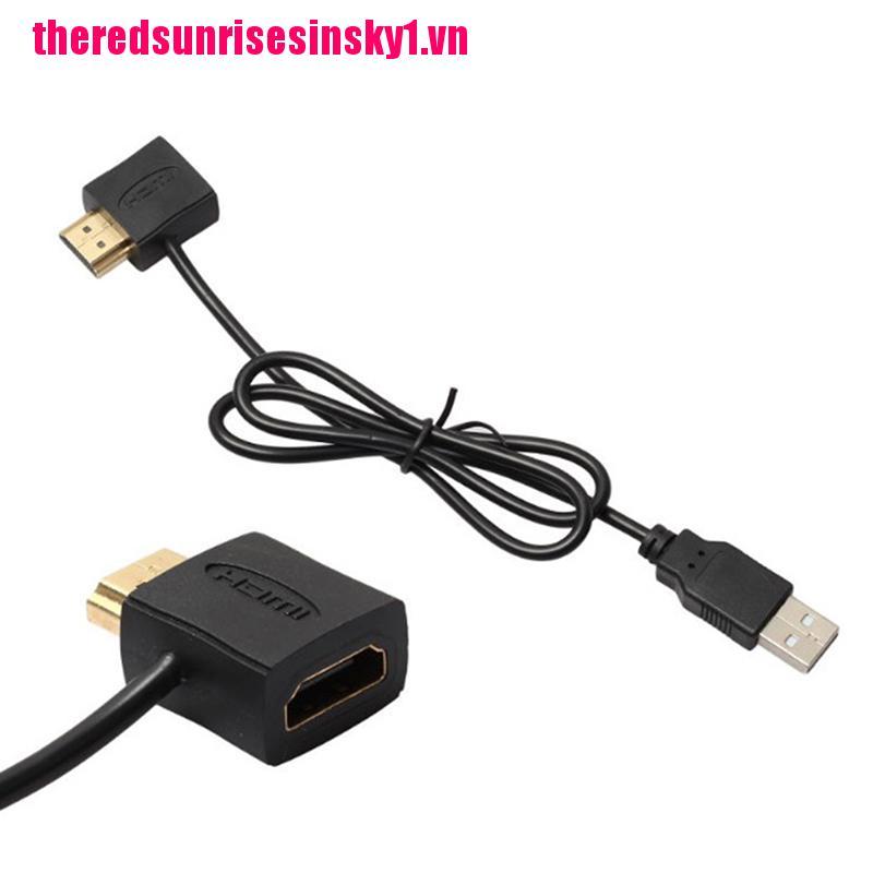 (3C) Giắc Chuyển Đổi Từ Hdmi Male Sang Female Với Cổng Usb