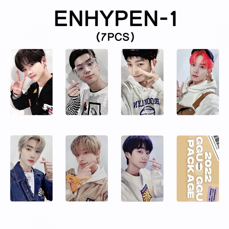 Set 7 Tấm Thẻ Ảnh In Hình Nhóm Nhạc Kpop GGU GGU 2022