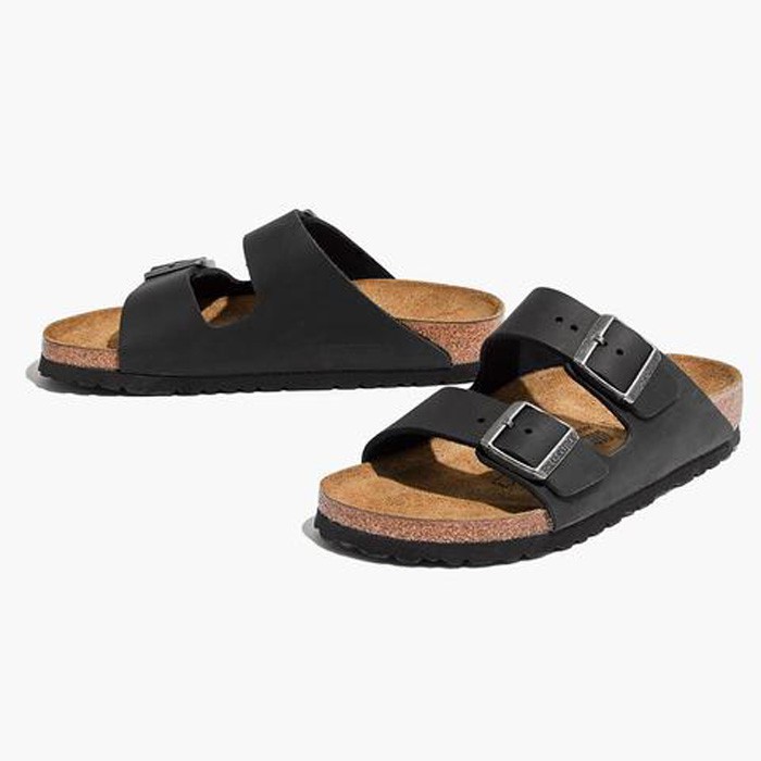 [CỰC RẺ] DÉP ĐẾ TRẤU NAM NỮ 2 QUAI BIRKEN UNISEX DA PU MÀU ĐEN - DETA21D