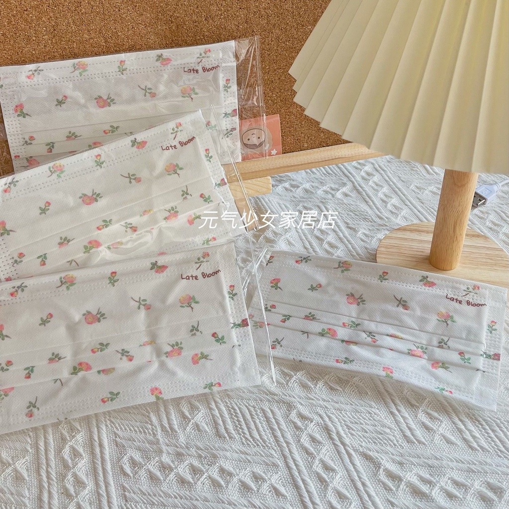 Khẩu Trang Giấy Họa Tiết Hoa Nhí Khẩu Trang Dùng 1 Lần