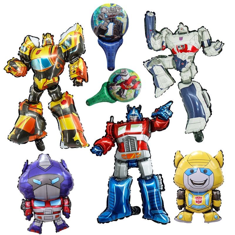 Transformers Bong Bóng Giấy Bạc Hình Optimus Prime Hornet Trang Trí Tiệc Sinh Nhật Cho Bé Trai