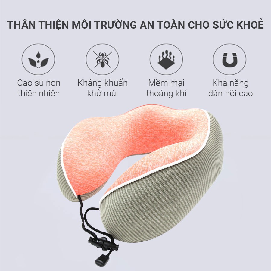 [Mã BMBAU50 giảm 10% đơn 99k] Gối Tựa Cổ Chữ U Cao Su Non CIND Màu Cam Nhập Khẩu Chính Hãng