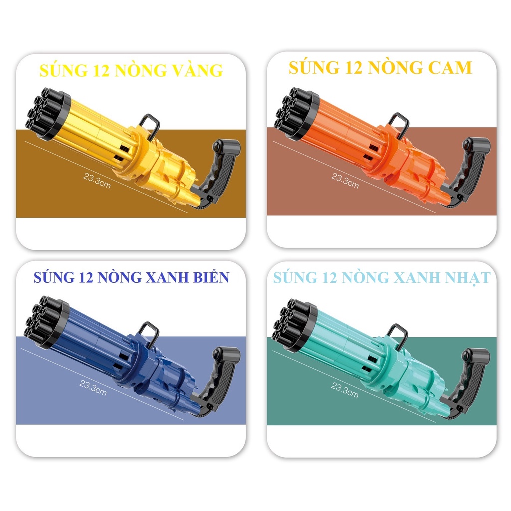 Súng bắn bong bóng, Đồ chơi thổi bong bóng xà phòng 25 nòng tặng kèm súng 8 nòng siêu hot cho trẻ em