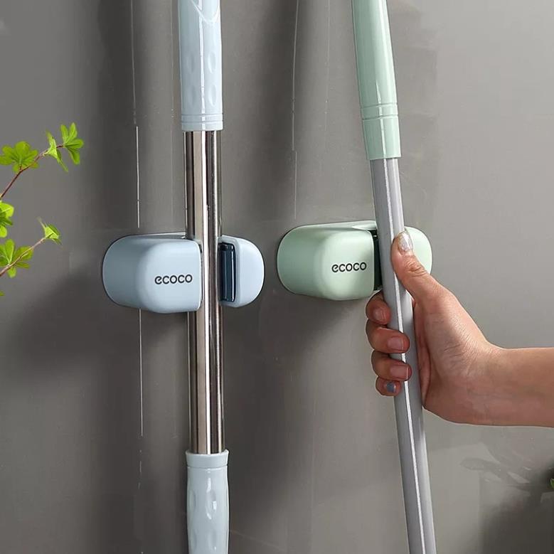 Móc treo chổi, Giá cài cây lau nhà ECOCO, treo các vật dụng nhà bếp, nhà vệ sinh đa năng mẫu mới