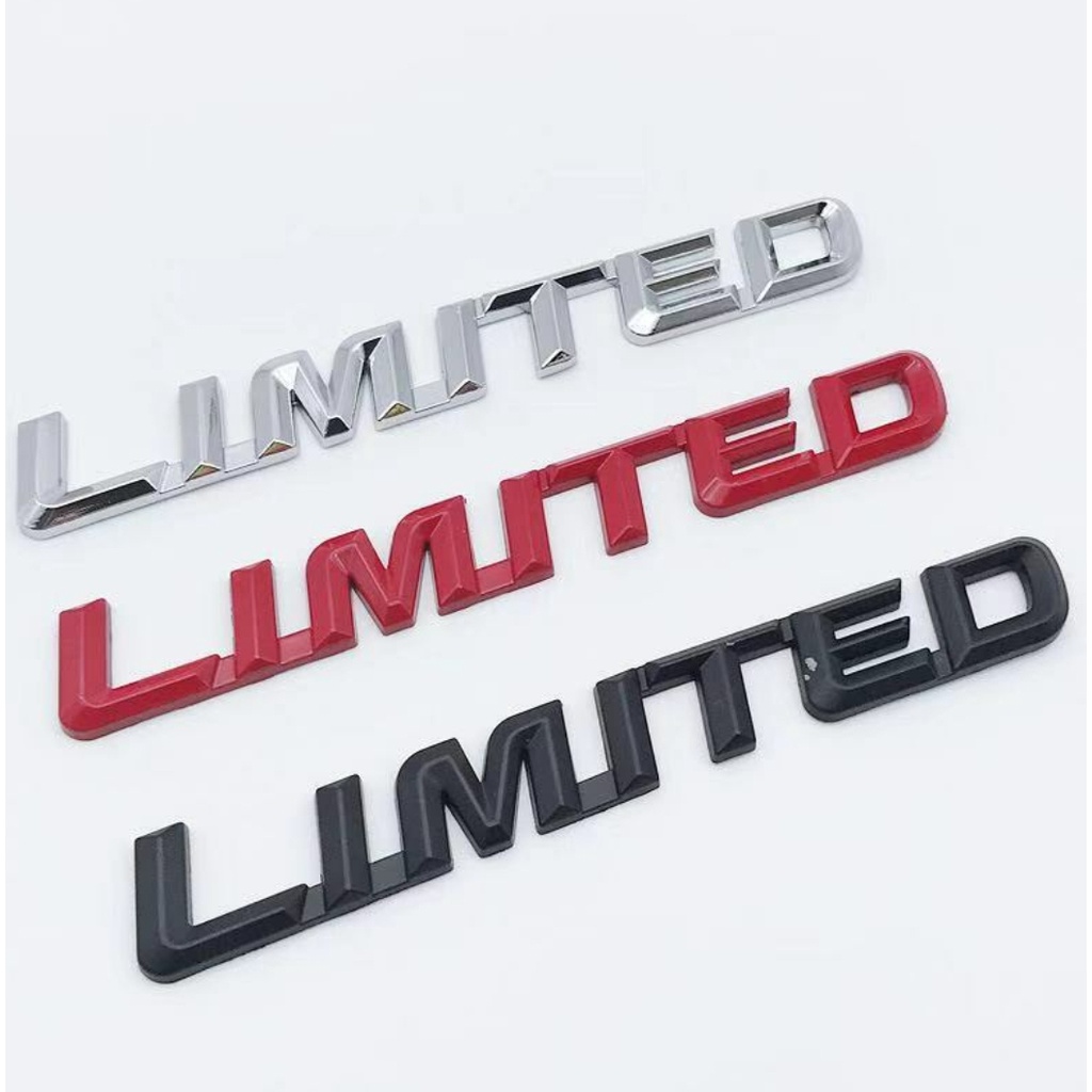 Tem kim loại Limite in nghiêng dán trang trí xe hơi