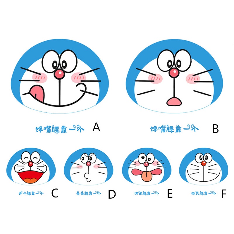 【Ready Stock】 Doraemon Car headrest backrest neck guard car lumbar support creative car interior decoration PiQJ