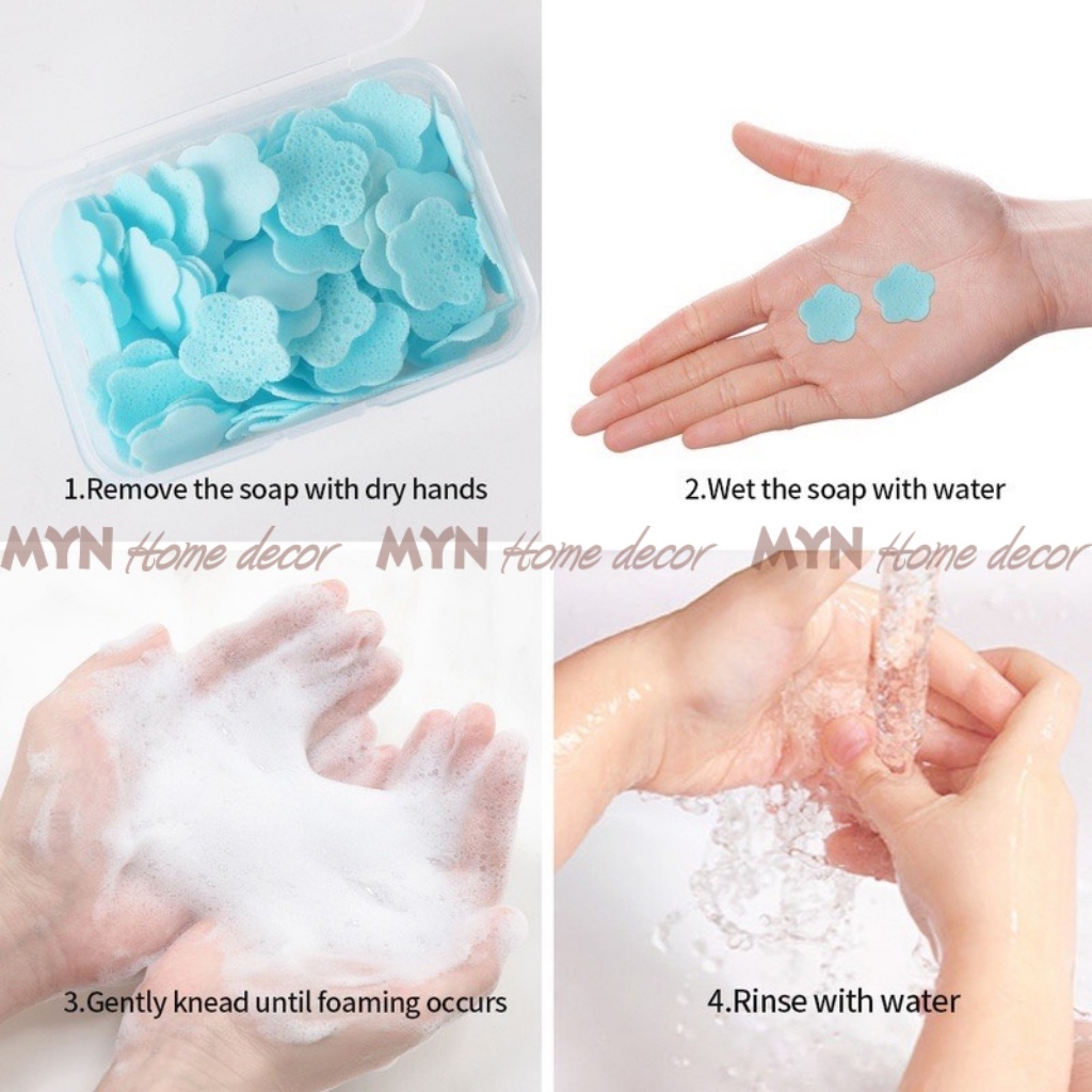 Xà phòng, xà bông giấy rửa tay soap rửa tay tiện lợi MYN Home