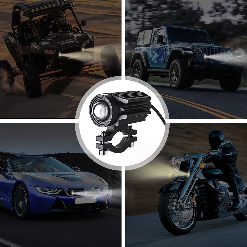 1 Cặp Đèn Pha LED 12000LM 6000K / 3000K Siêu Sáng 2 Màu Sắc Tùy Chọn Dành Cho Xe Hơi / Xe Máy