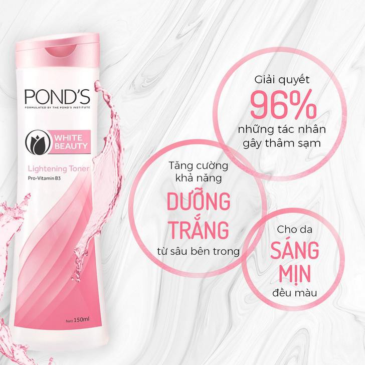 Nước Hoa Hồng Pond Làm Sáng Da - Pond's White Beauty Lightening Toner 150ml