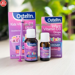 vitamin d3 ostelin cho trẻ sơ sinh của Úc (Liquid 20ml, dạng giọt 2.4ml)